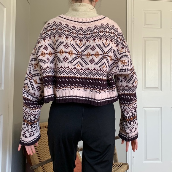 Cropped chunky knit sweater - Picture 4 of 7